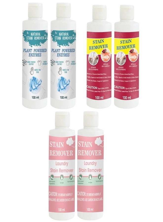 مجموعة مزيل بقع توفوس: عبوة من قطعتين للقمصان، عبوة من قطعتين باللون الأحمر، عبوة من قطعتين باللون الوردي، مزيل بقع وردي | محلول تنظيف متعدد الأسطح للملابس والأقمشة والمفروشات (100 غرام لكل قطعة) - Image 1